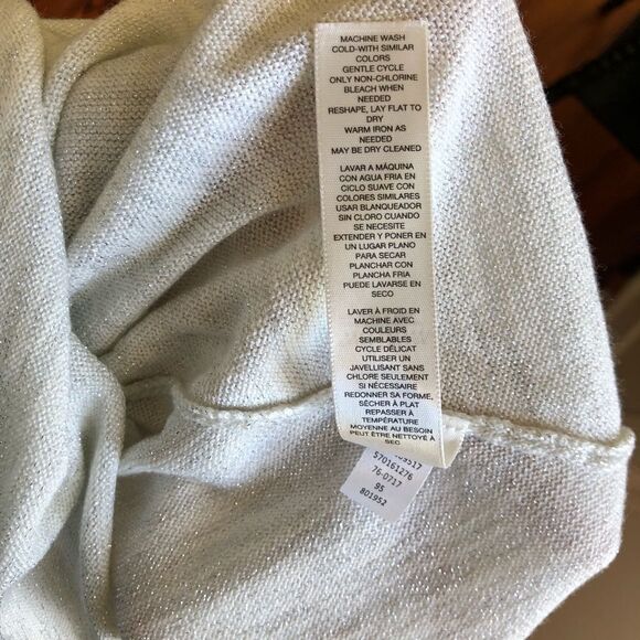 White House Black Market Silver and White Sparkle Asymmetrical Keyhole Dress - Picture 14 of 14